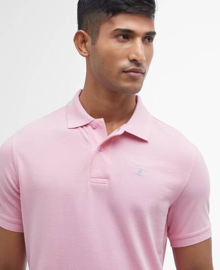Sports Short-Sleeved Polo Shirt Classic Pink