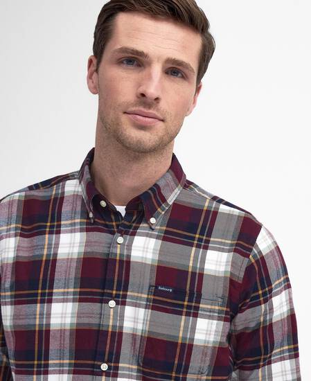 Crossfell Tailored Long-Sleeved Shirt Merlot