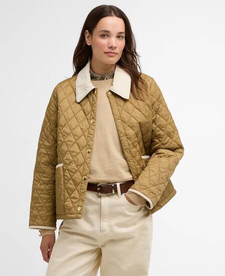 Giacca trapuntata Liddesdale Cropped Icons Sand/Dress/Pearl