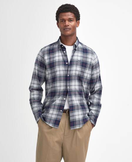 Fortrose Tailored Long-Sleeved Shirt Blue Granite