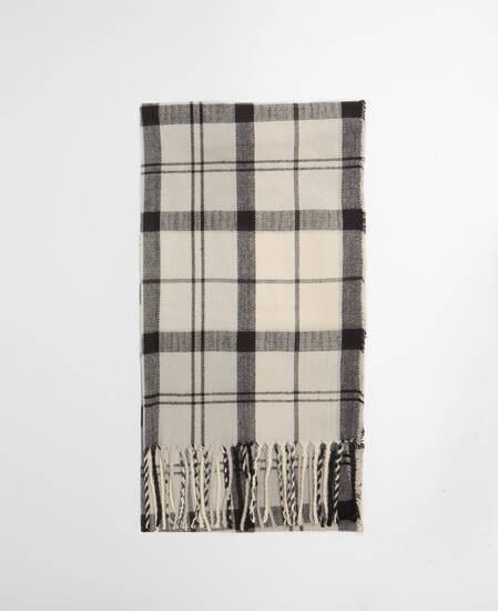Dover Beanie & Hailes Scarf Gift Set Monochrome Tartan