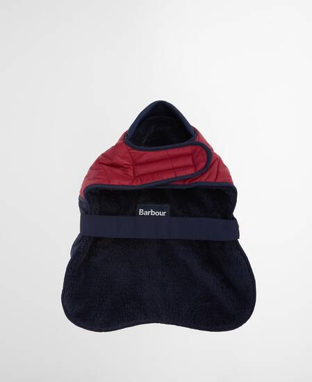 Brampton Quilted Dog Coat Red/Navy