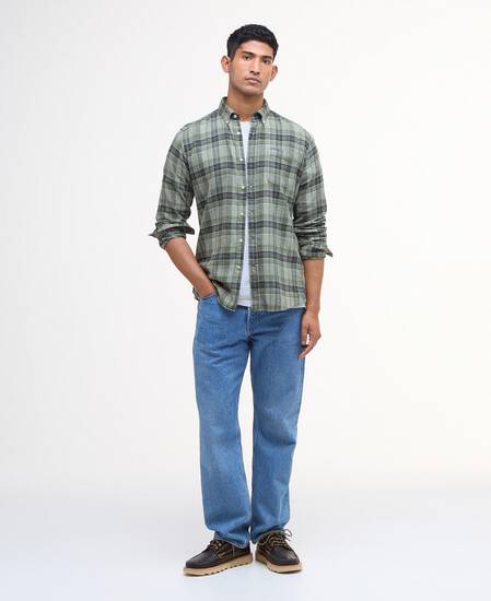 Ashroad Tailored Long-Sleeved Shirt Thyme