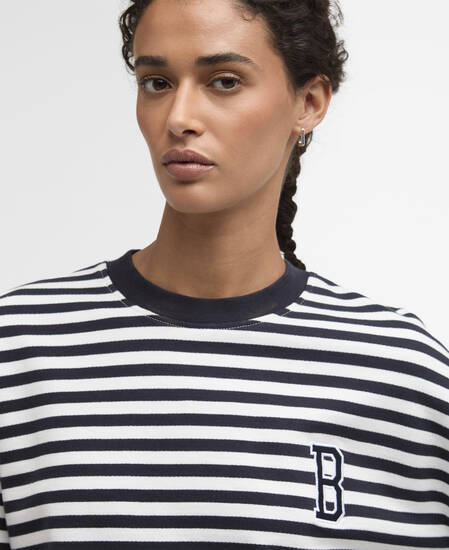 Felpa Gabby con motivo a righe Dark Navy Stripe