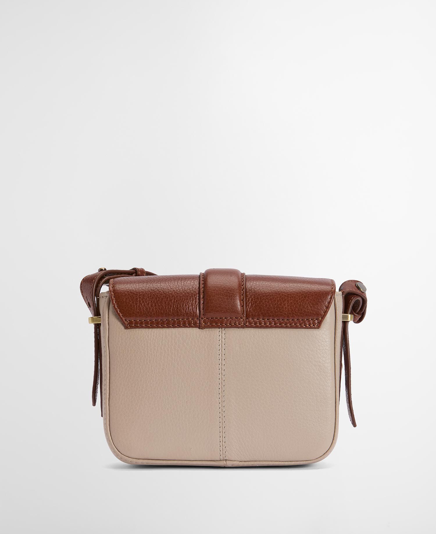 Mini Rosa Leather Crossbody Bag Pebbled Pink/Brown