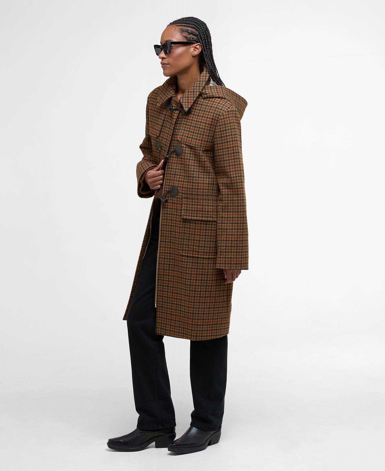Melody Check Wool Duffle Coat image number 1