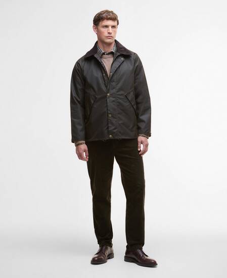 Harker Waxed Jacket Olive