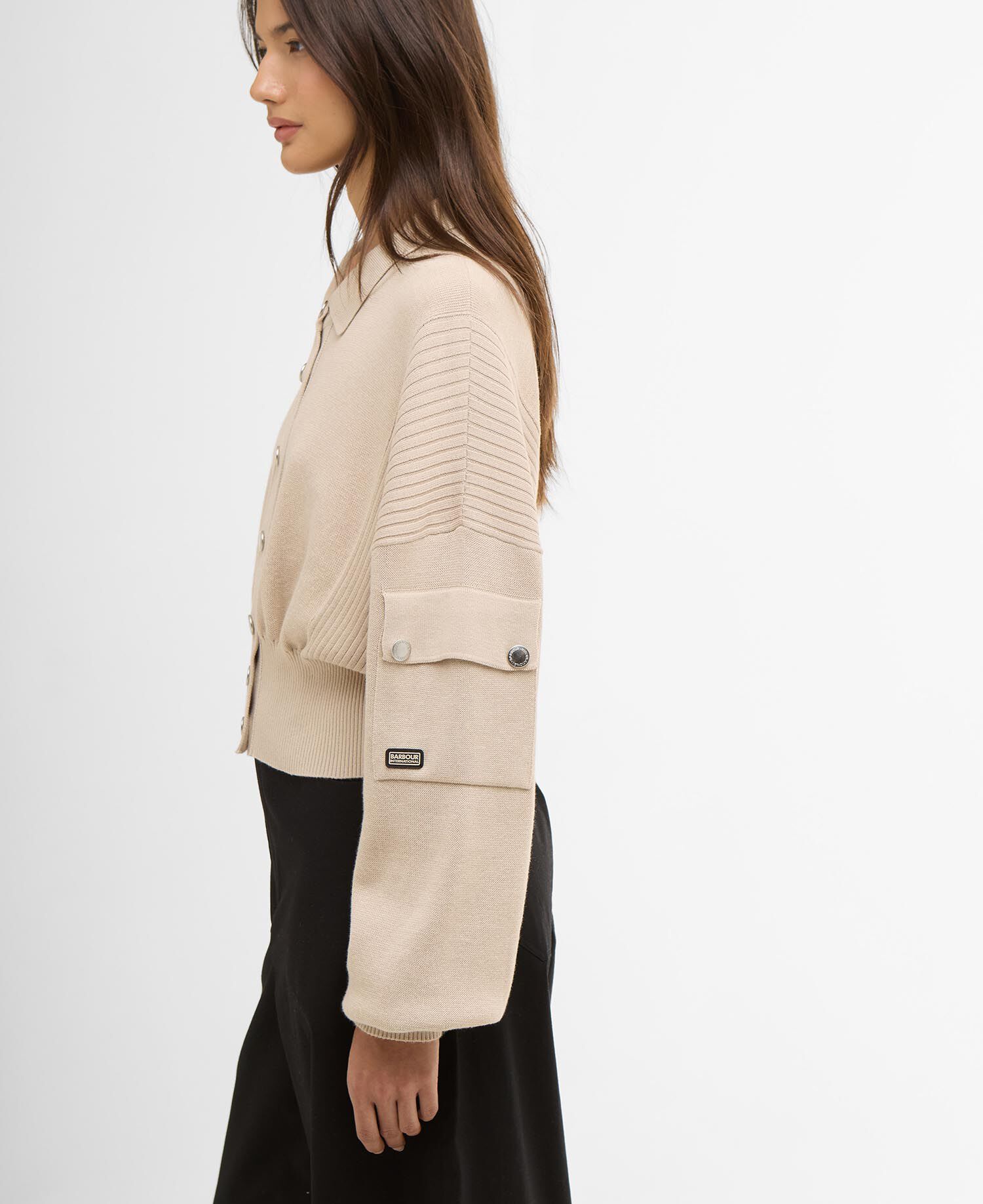 Gigi Knitted Bomber Cement