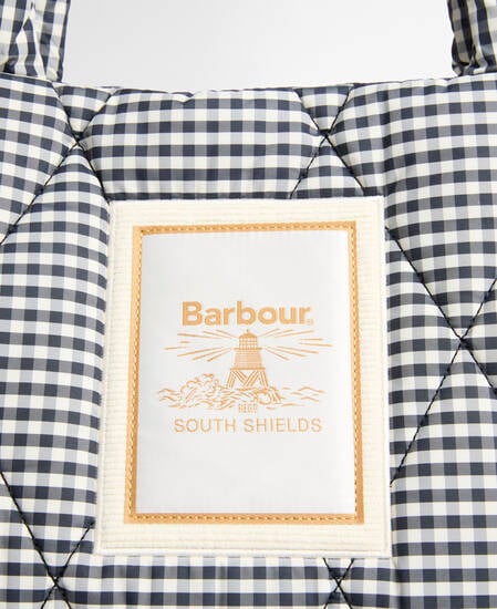 Riah Quilted Tote Bag Gingham Check