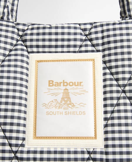 Riah Quilted Tote Bag Gingham Check