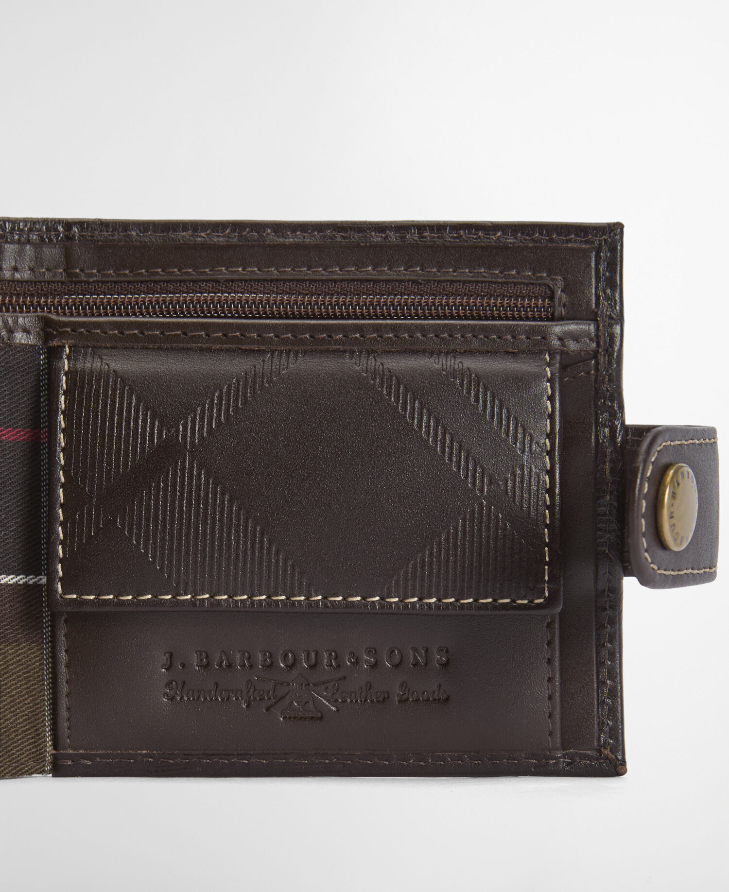 Bamburgh Deboss Leather Wallet Brown