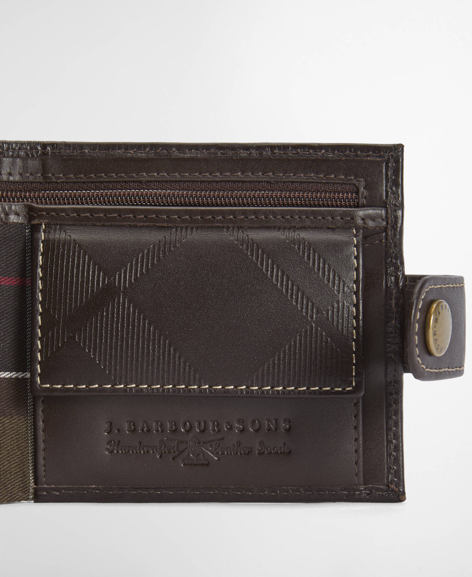 Bamburgh Deboss Leather Wallet Brown image number 4