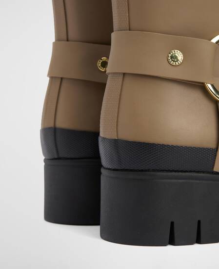 Elley Harness Wellington Boots Military Brown