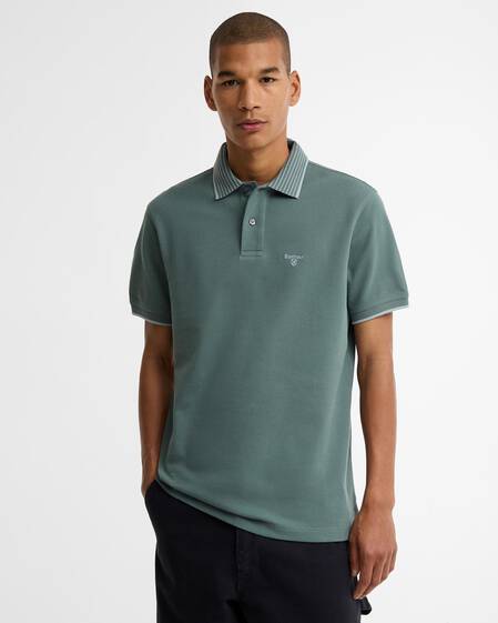 Denwick Short-Sleeved Polo Shirt Vintage Teal