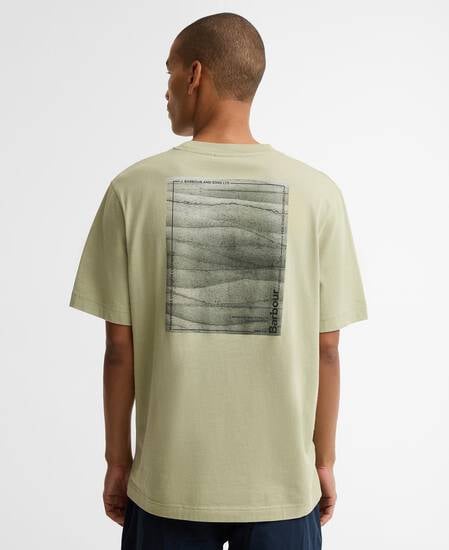 T-shirt con stampa Kaber dalla vestibilit&agrave; comoda Mineral Green