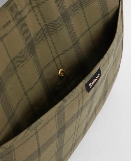 Borsa a tracolla Transport Riever Dusky Green Tartan