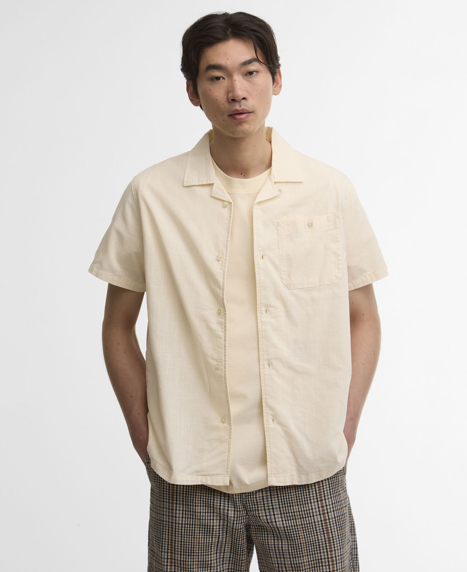 Hemd Parkvale Slub Short-Sleeved Relaxed Neutral