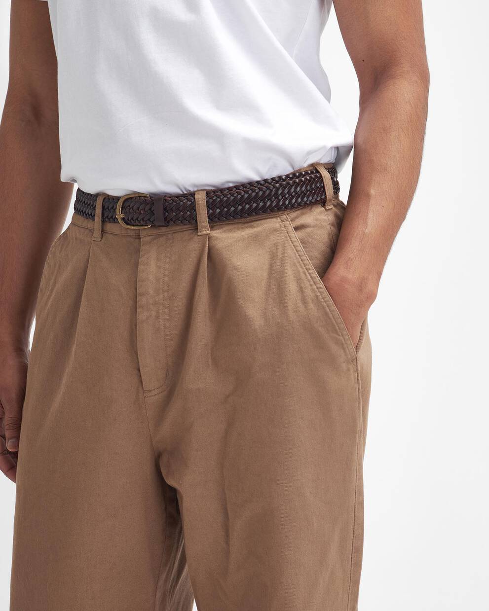 Washed Stretch Relaxed Trousers