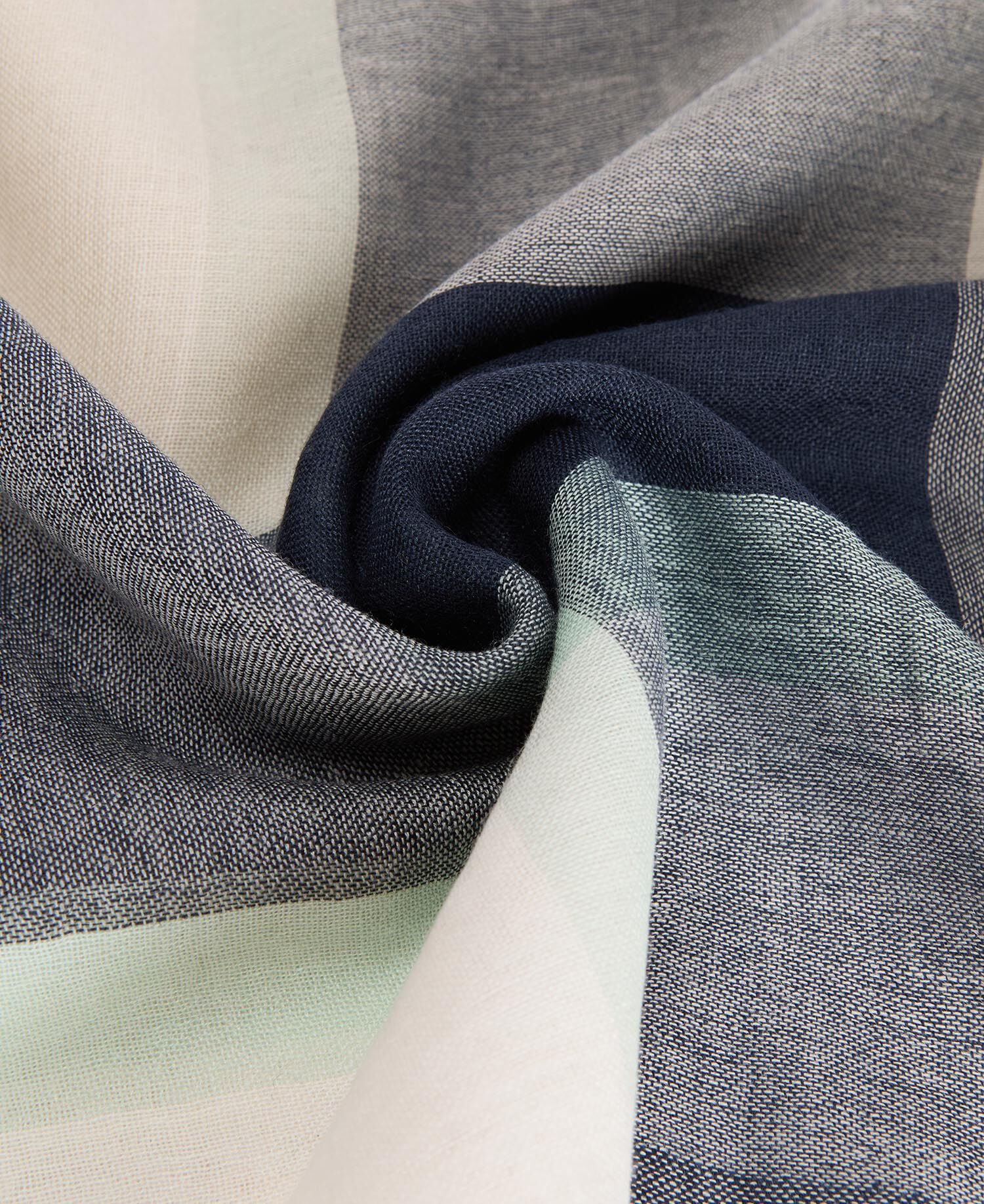 Sciarpa in tartan Maisy Navy/Mint Tartan