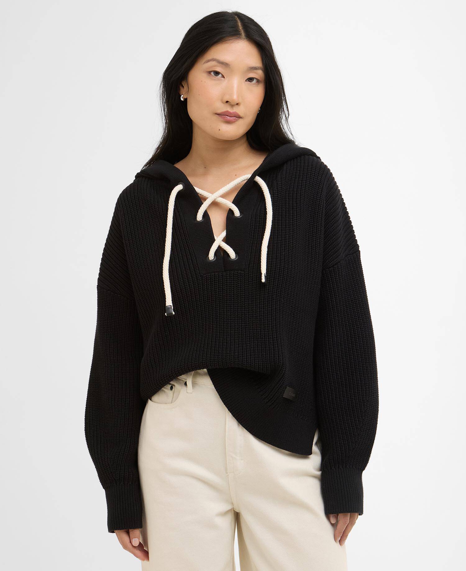 Daya Knitted Hoodie Black image number 0