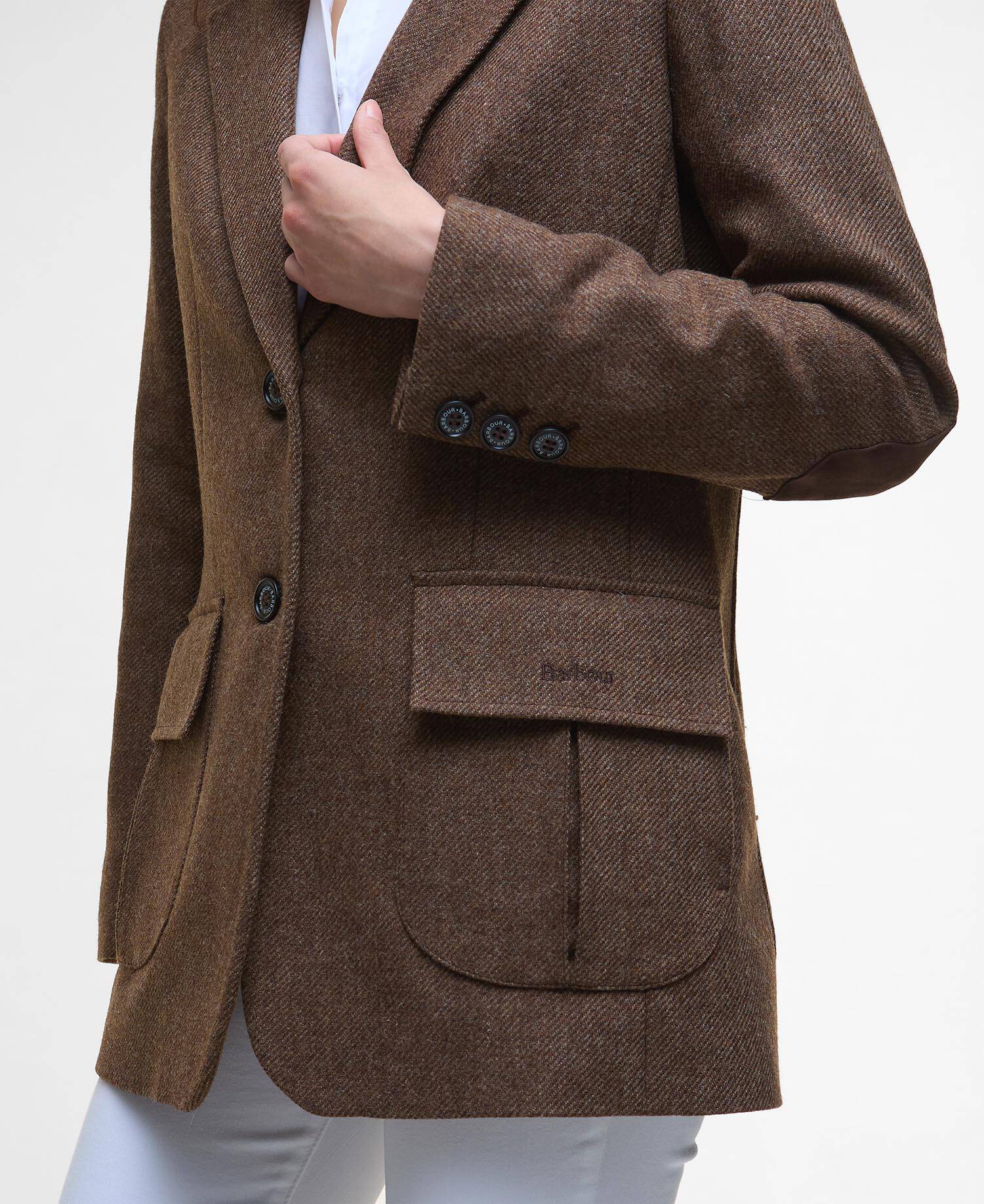 Blazer in lana leggermente aderente Elm image number 4