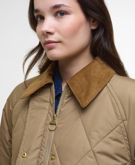 Giacca trapuntata Martha Military Brown/Ancient Tartan