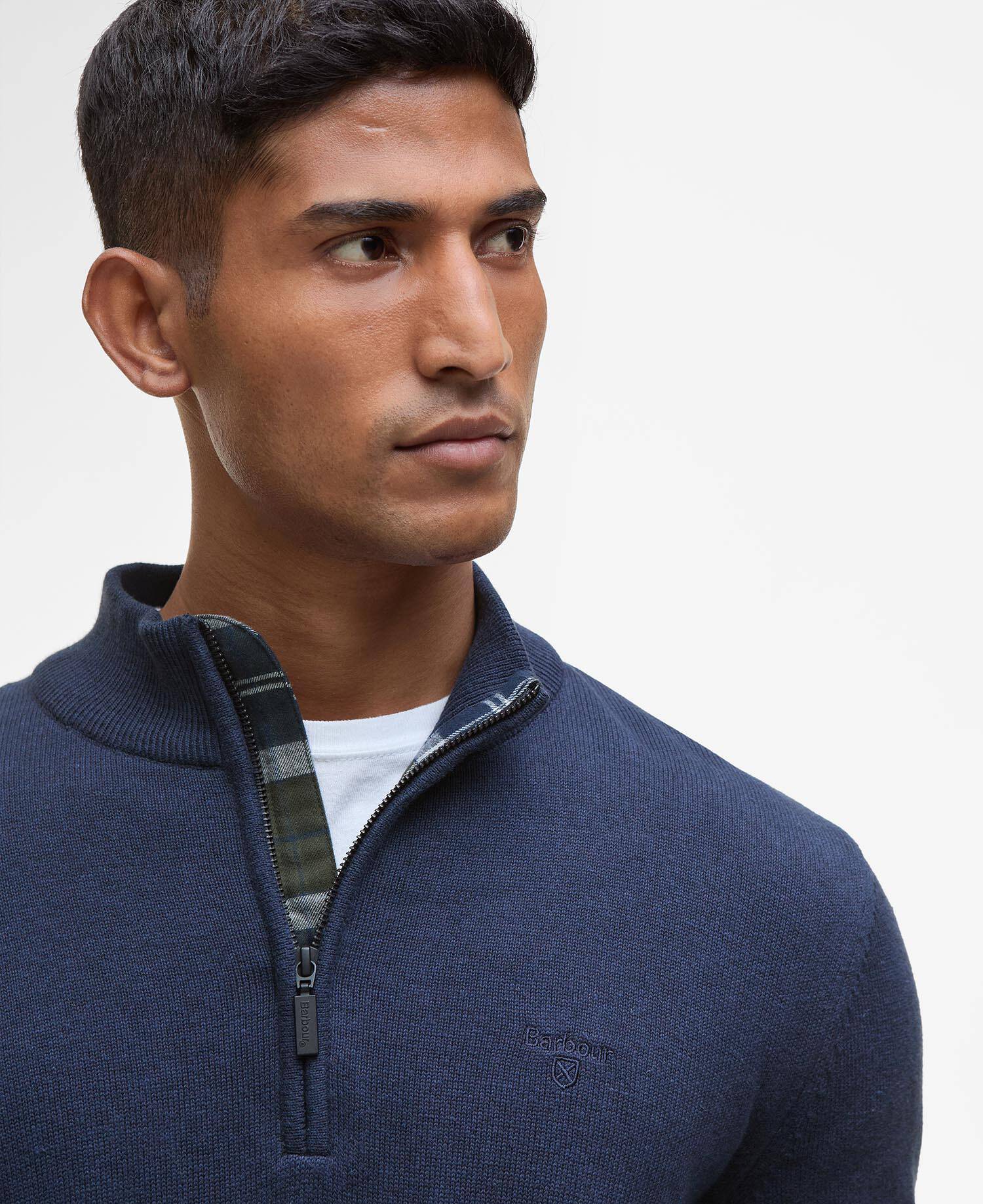 Avoch Quarter-Zip Jumper Navy Marl image number 3
