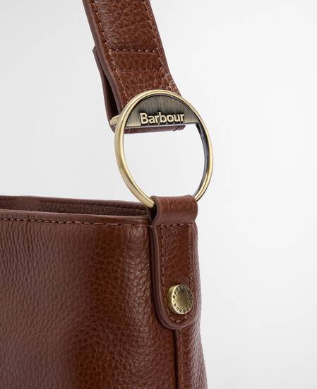 Cedar Leather Bucket Bag Brown