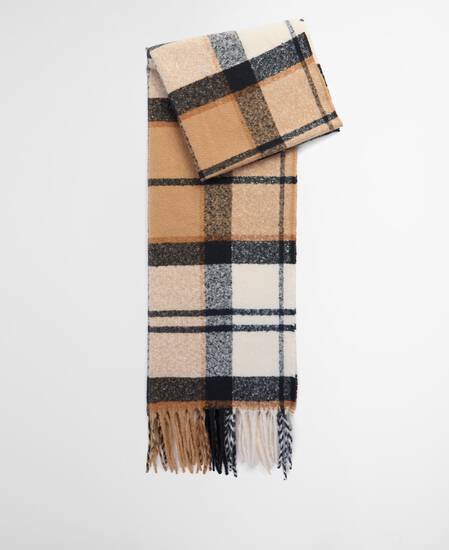 Deanna Tartan Scarf Hessian Navy Tartan