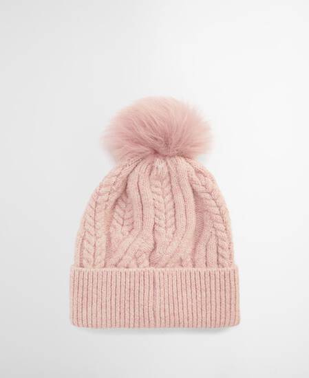 Elsdon Cable-Knit Beanie Gardenia