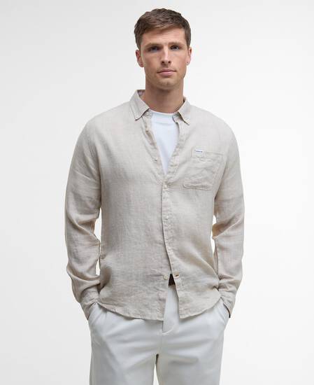 Linton Tailored Long-Sleeved Shirt Stone Linton Tailored Long-Sleeved Shirt Stone