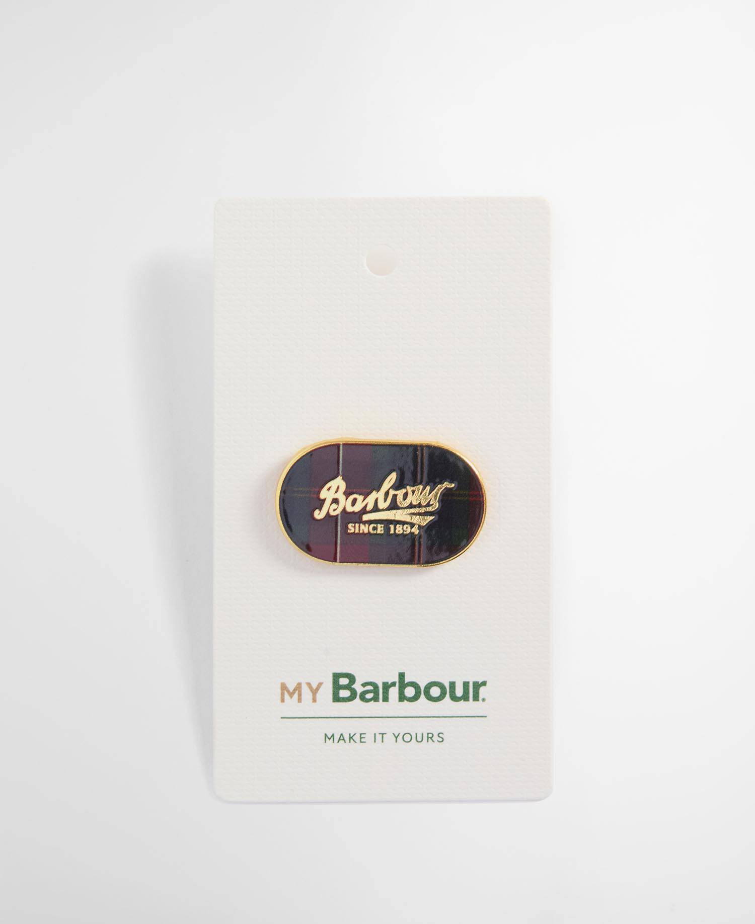 Barbour Festive Tartan Pin Badge Festive Tartan image number 0