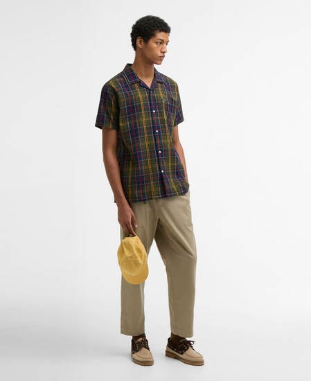 Kurzarmhemd Clyde Seersucker Tartan Classic Tartan