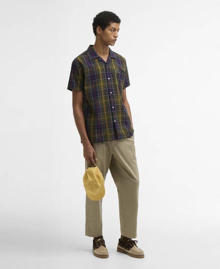 Camicia Clyde a maniche corte in tartan seersucker Classic Tartan