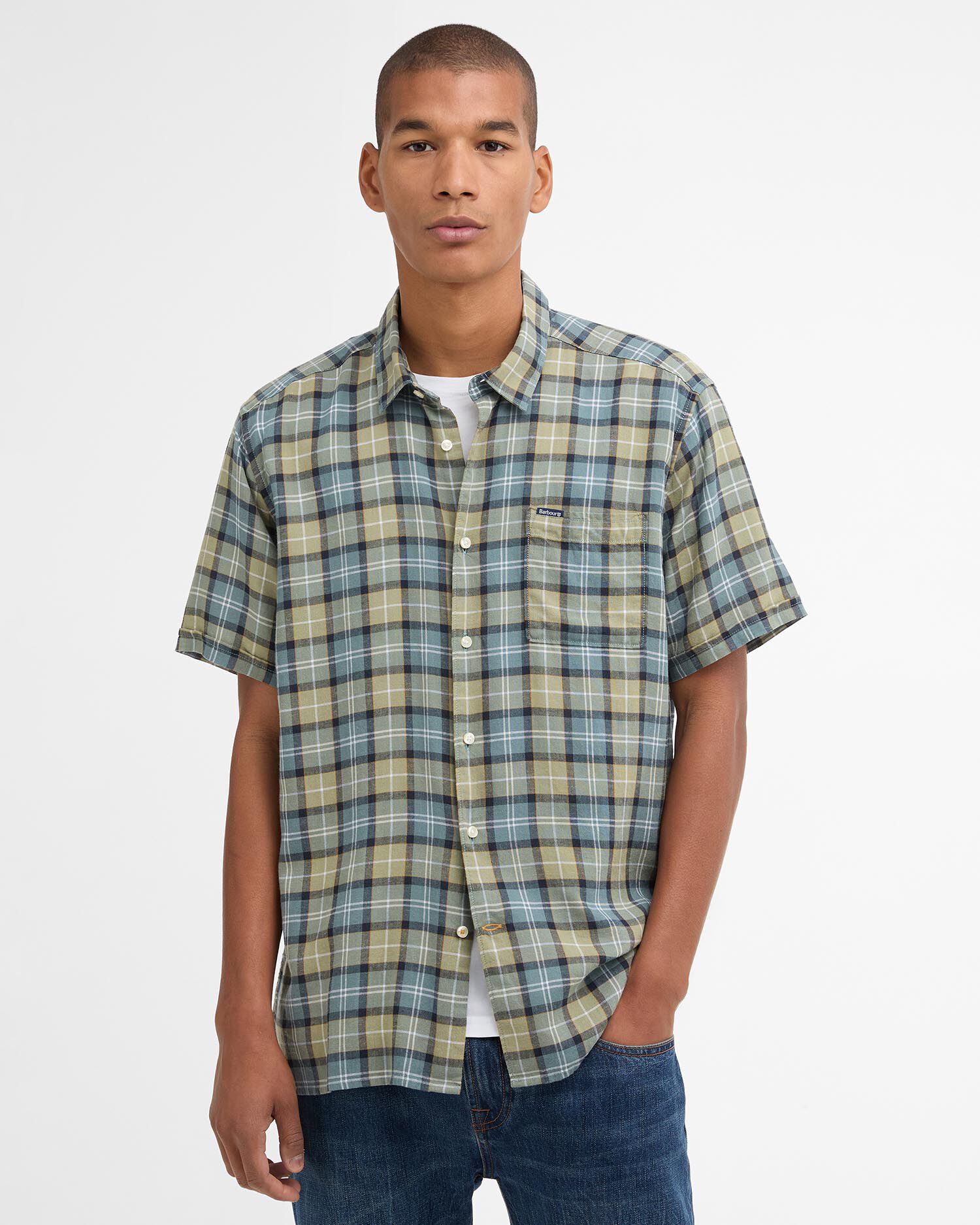 Camicia a maniche corte Midfield in tartan dalla vestibilit&agrave; regular Highland Loch Tartan