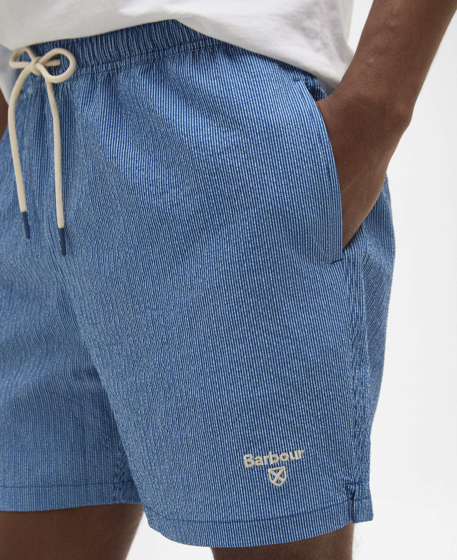 Somerset Pinstripe Swim Shorts Sailboat Blue