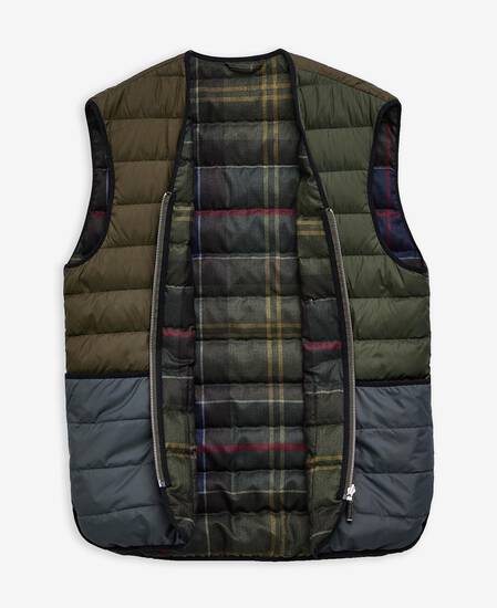 Gilet reversibile in piuma d’oca Olive Multi