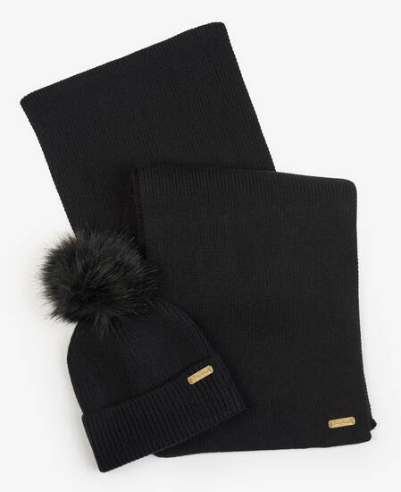 Mallory Beanie & Scarf Gift Set Classic Black