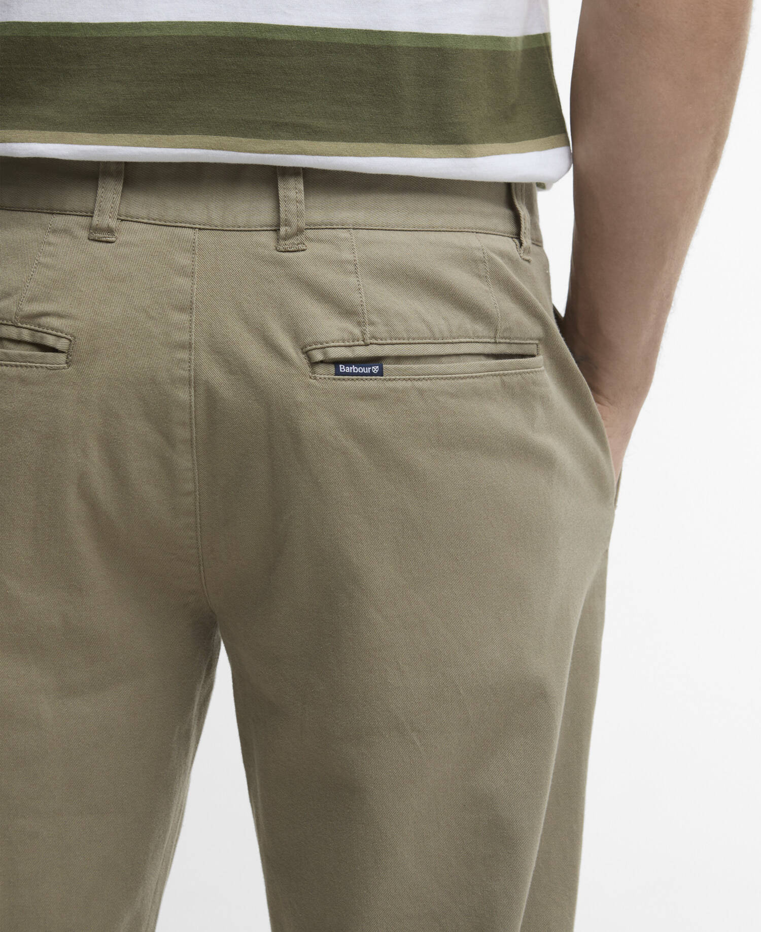 Hose Washed Stretch Tailored Grey Olive image number 3