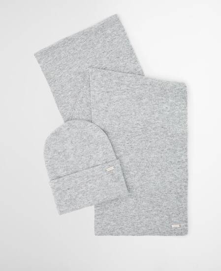 Set regalo con berretto e sciarpa Winona Light Grey