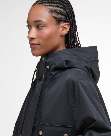 Arla Waterproof Jacket Black/Classic Tartan
