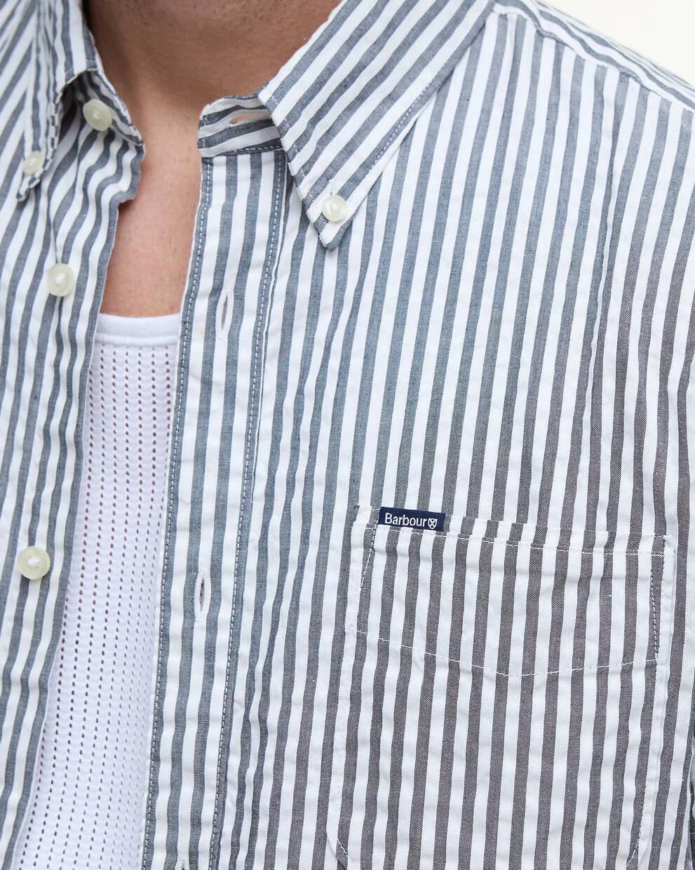 Camicia Cresswell a maniche corte in seersucker dalla vestibilit&agrave; regular