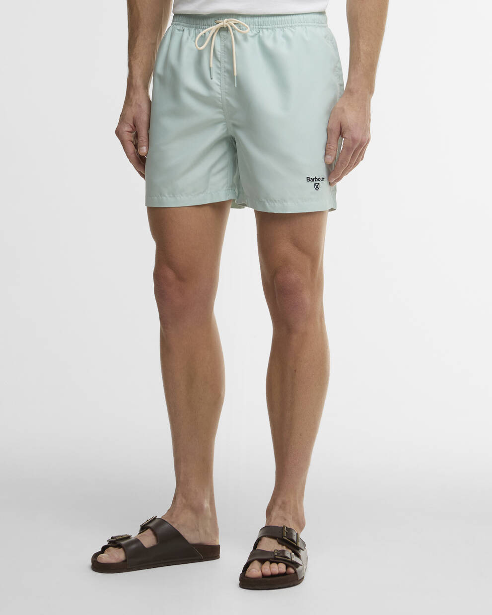 Water Reactive Leaf Print Swim Shorts