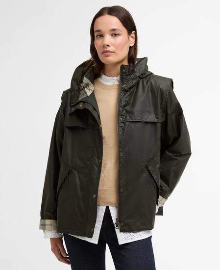 Ornella Waxed Jacket Archive Olive/Ancient
