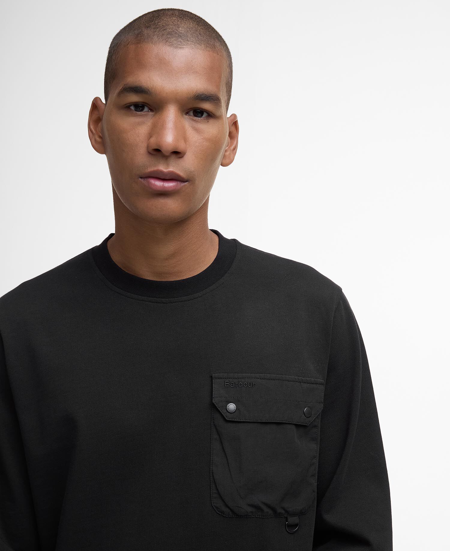 T-shirt a maniche lunghe Leazes dalla vestibilit&agrave; comoda Black