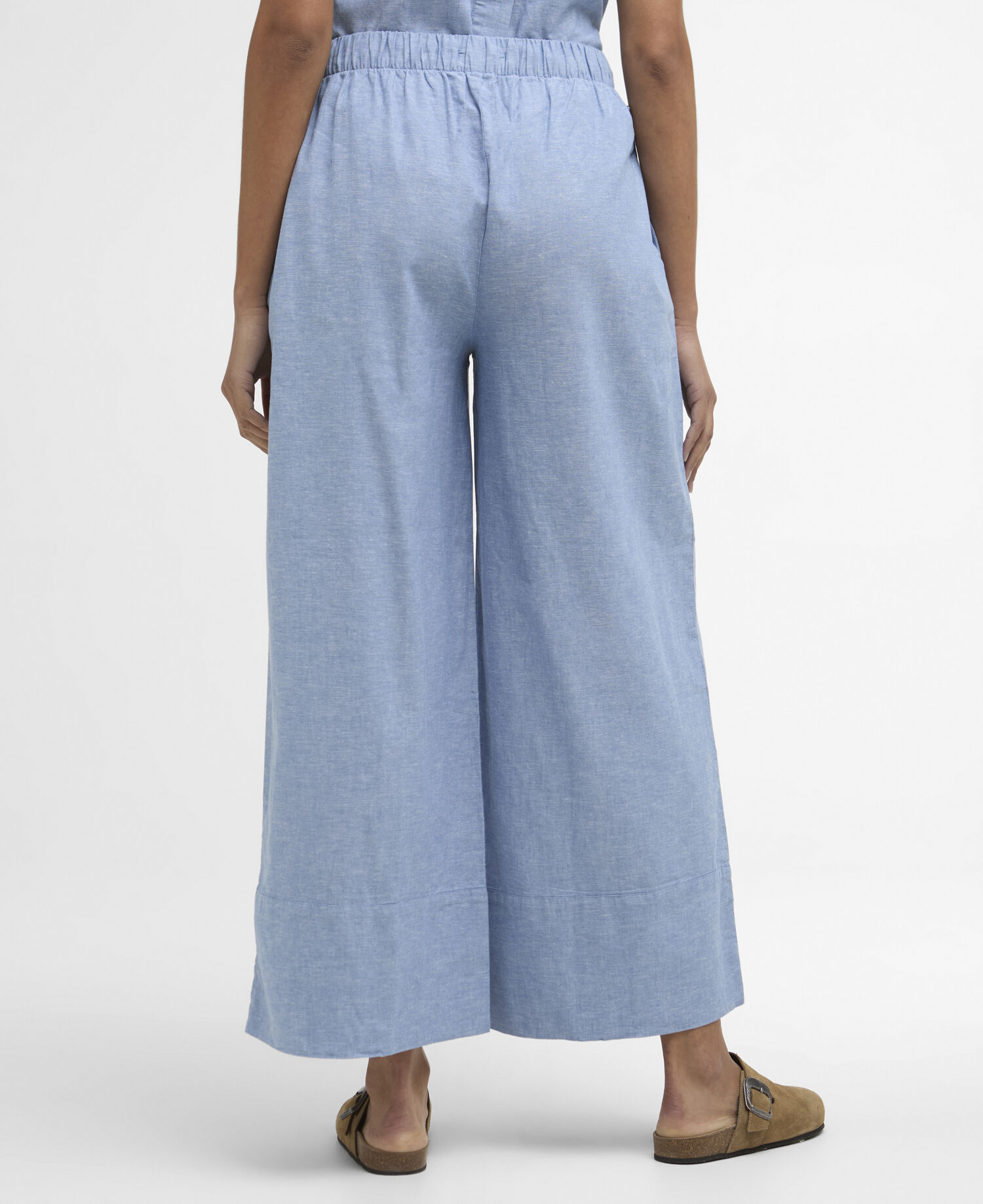 Josie Wide-Leg Trousers Light Chambray
