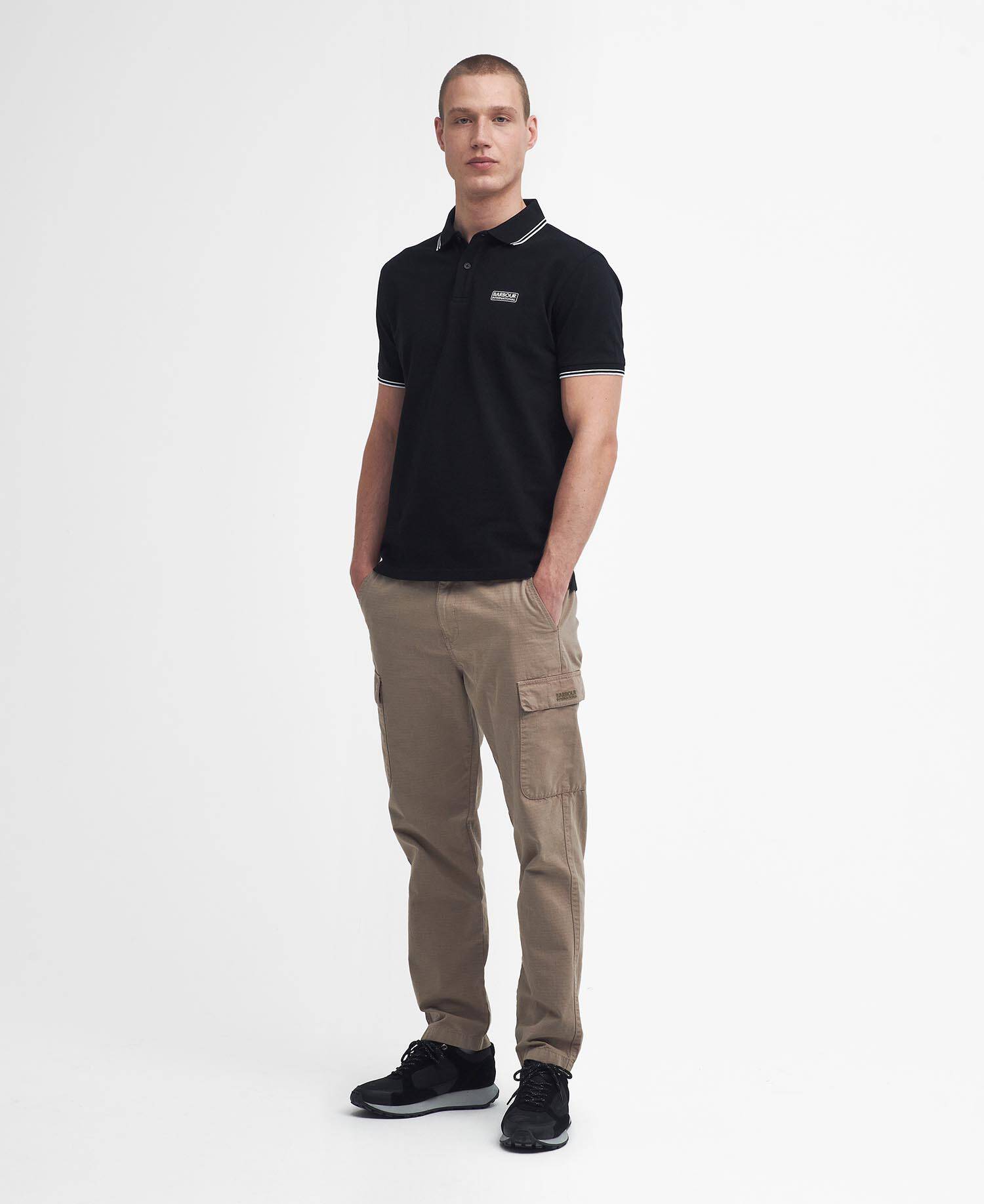 Evan Short-Sleeved Polo Shirt Classic Black image number 1
