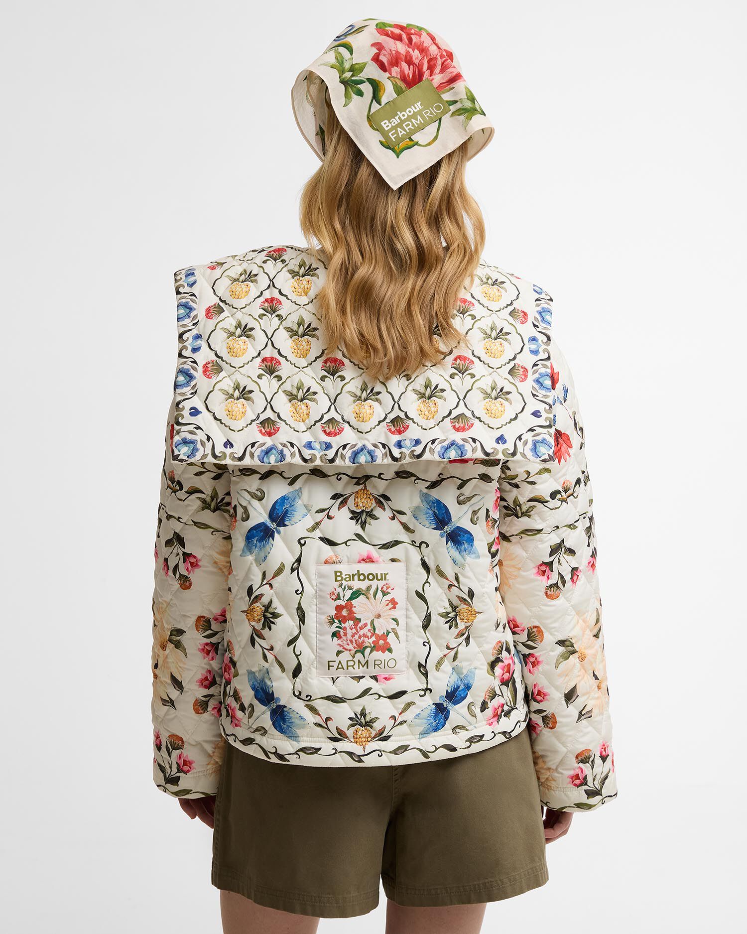 Barbour FARM Rio Azelia Quilted Jacket Cream Spring Petal\Flower Cream