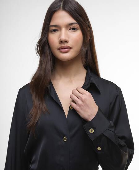 Hemd Saskia Satin Black