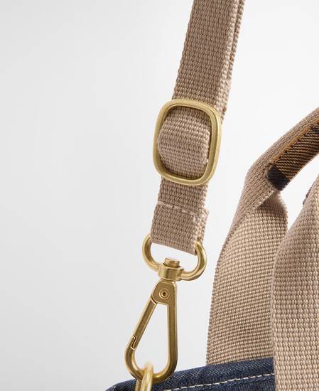 Mini borsa tote in denim Mya Indigo